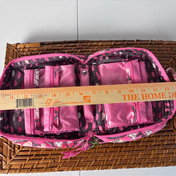 Vera Bradley Travel Jewelry Organizer NWT–Blush Floral, Quilted, Multi-Pocket - Picture 10 of 14